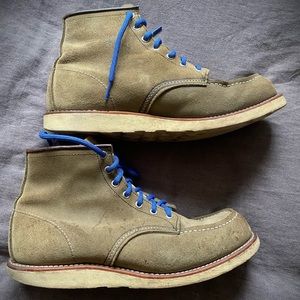Olive muted green suede Red Wing Boots Size 11 men’s